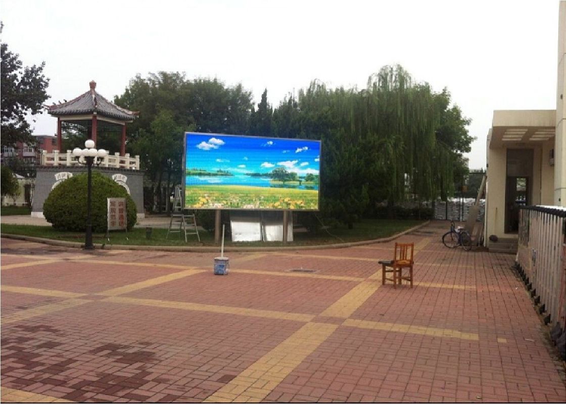 Дисплей приведенный полного цвета рекламы П10 на открытом воздухе, видео- экран приведенный 220В/110В стены